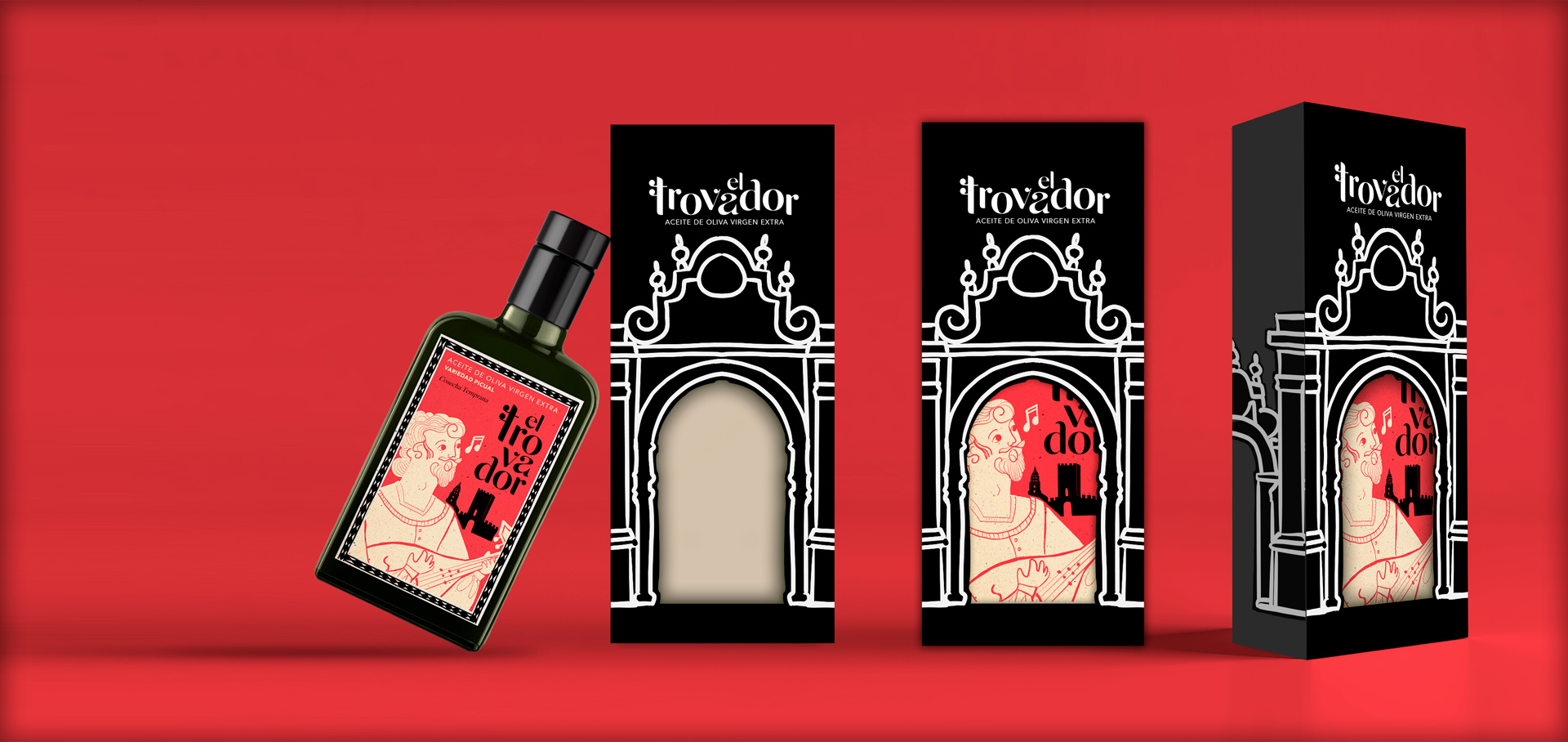 Pack de cajas El Trovador Cosecha Temprana sobre fondo rojo
